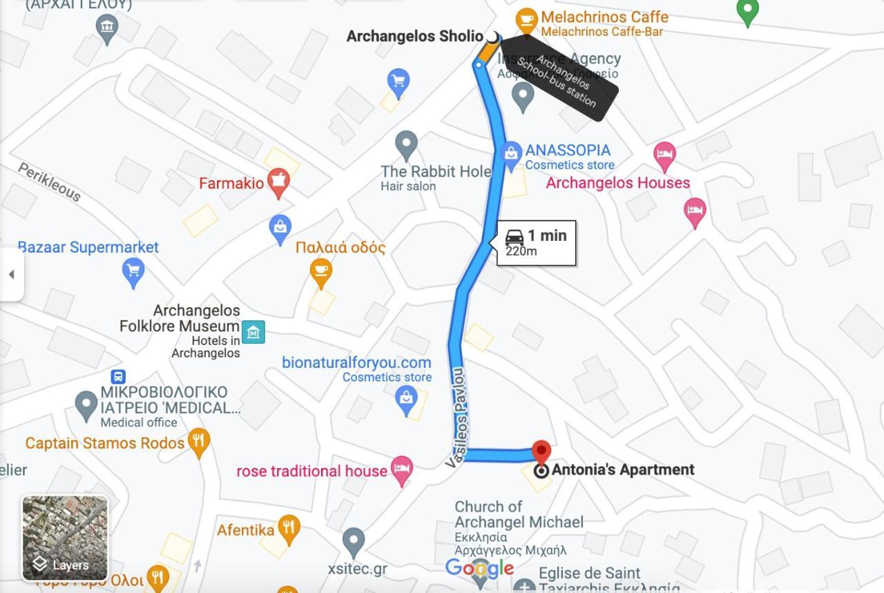 Antonia'S Apartments Арханґелос Екстер'єр фото